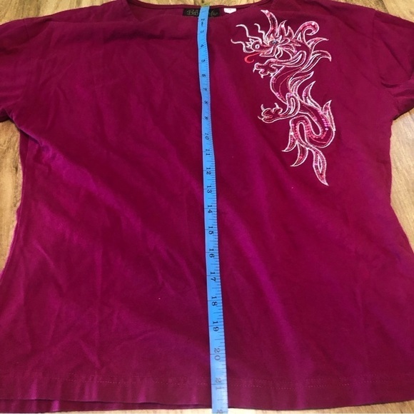 Bob Mackie Wearable Art Chinese Dragon Embroidered Womens XS Fuchsia Stretch - Picture 8 of 8